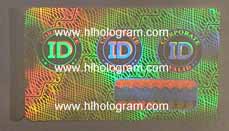 security transparent holographic ID card samples 1